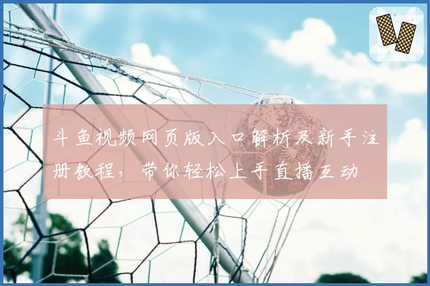斗鱼视频网页版入口解析及新手注册教程，带你轻松上手直播互动