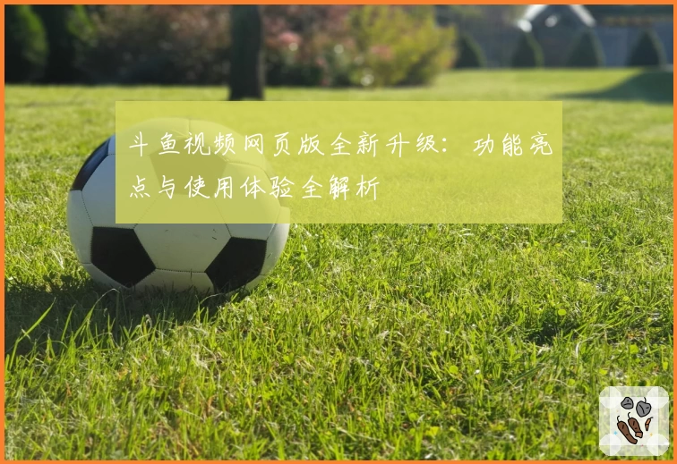 斗鱼视频网页版全新升级：功能亮点与使用体验全解析